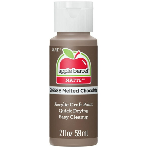 Apple Barrel Colors Matte Acrylic Craft Paint, 2 fl. oz., Melted Chocolate