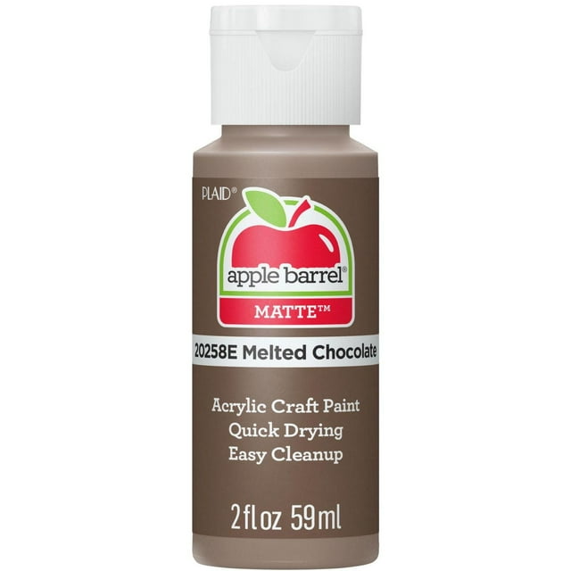 Apple Barrel Colors Matte Acrylic Craft Paint, 2 fl. oz., Melted Chocolate