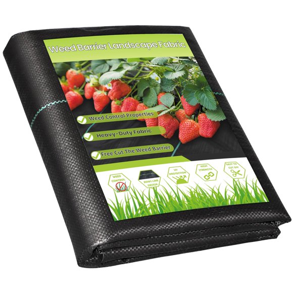 Tela antihierba VZNEK de 0,9 x 15,2 m, resistente, 3,2 oz