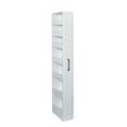 thumbnail image 4 of 7-Tier Slim Pull-Out Storage Shelf, Multi-Functional Narrow Organizer with Handle for Kitchen, Pantry, Living Room, Next to Fridge, White, 4 of 6