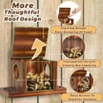 thumbnail image 4 of ATSKIM Squirrel Feeders for Outside, Wooden Squirrel House for Outdoors, Hang Squirrels Picnic Table Feeder with Benches, Chipmunk Window Nesting Box for Peanut, Corn, Nut, 4 of 7