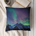 thumbnail image 3 of YINGXI Throw Pillow Cushion Cover, Southern Iceland View with The Sky by The Rocky Hills and Wild Night Scenery, Decorative Square Accent Pillow Case,Blue Lime 18x18in, 3 of 5