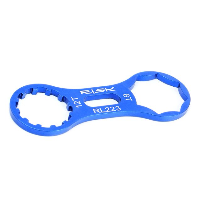 Bicicleta Llave de bicicleta de montaña de riesgo, llave de horquilla delantera, herramientas de reparación de eliminación de bicicletas