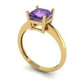 thumbnail image 2 of Solitaire Engagement Ring for Women - 1.5ct Simulated Alexandrite in 18K Yellow Gold Promise Ring, 2 of 6