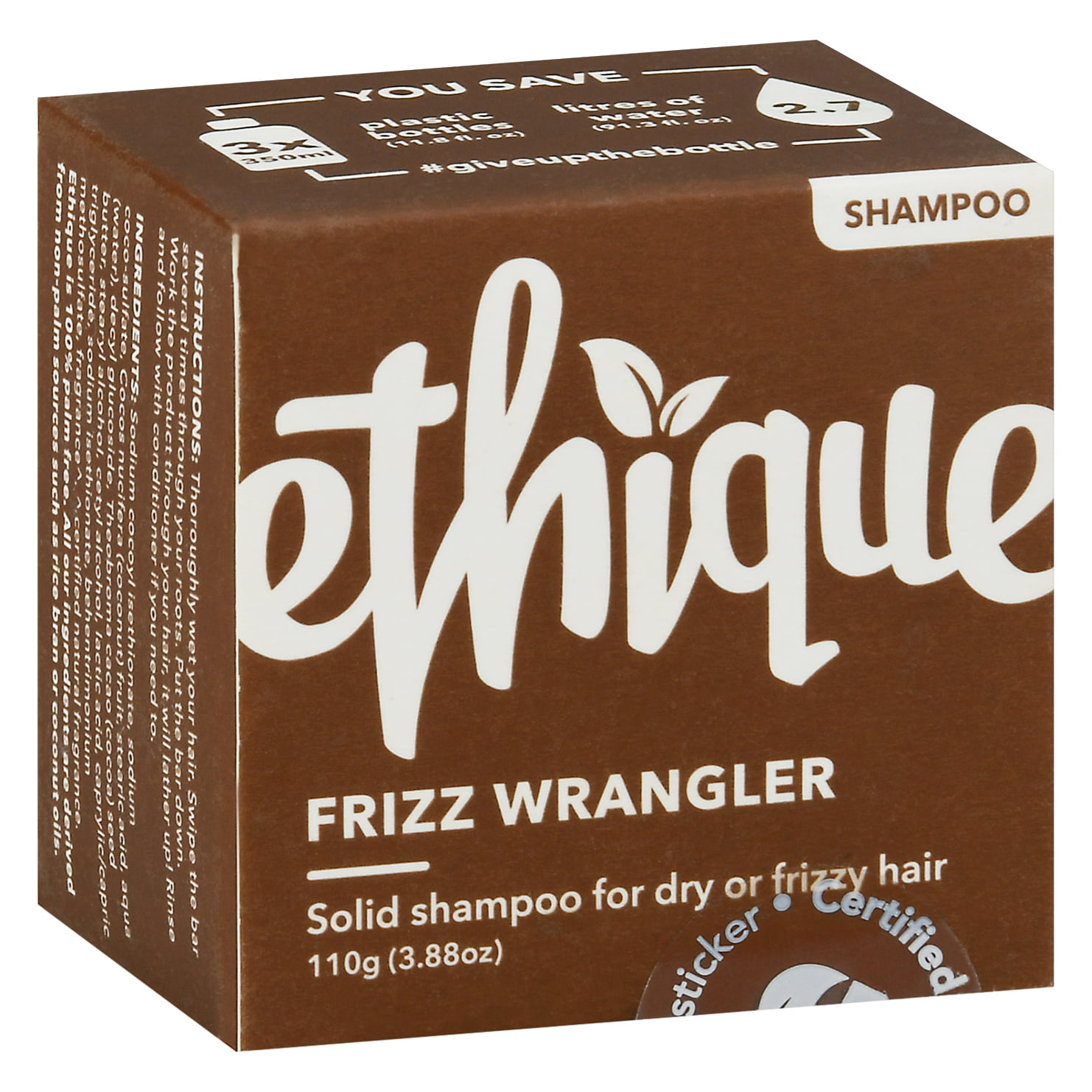 Ethique Eco-Friendly Solid Shampoo Bar, Frizz Wrangler  oz 