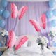 thumbnail image 4 of Decoración de ventanas con velos de mariposas y flores para bodas, festivales, fiestas, patios al aire libre, escenas decorativas., 4 of 6