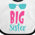 thumbnail image 4 of Inktastic Big Sister, Older Sister, Sunglasses, Sibling Girls Baby Bib, 4 of 4