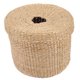 thumbnail image 1 of Servilletero de escritorio redondo de paja tejida, caja de pañuelos decorativa natural, 1 of 8