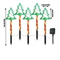 thumbnail image 3 of 5 Pcs/Set Solar Christmas Tree Floor Lamp Outdoor Decoration, Multi Modes Waterproof LED Candy Lights Holiday Decor For Walkway Yard Lawn Porch, 3 of 5