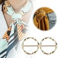 thumbnail image 2 of Stylish Fashion Scarf Clip With High End Clothing Accessory Ring Pearl And Rhinestone Decoration（Gold Plating） Button Extender Pin Skirt Patterns for Sewing Elastic Waist Pants Tightener for Waist, 2 of 7