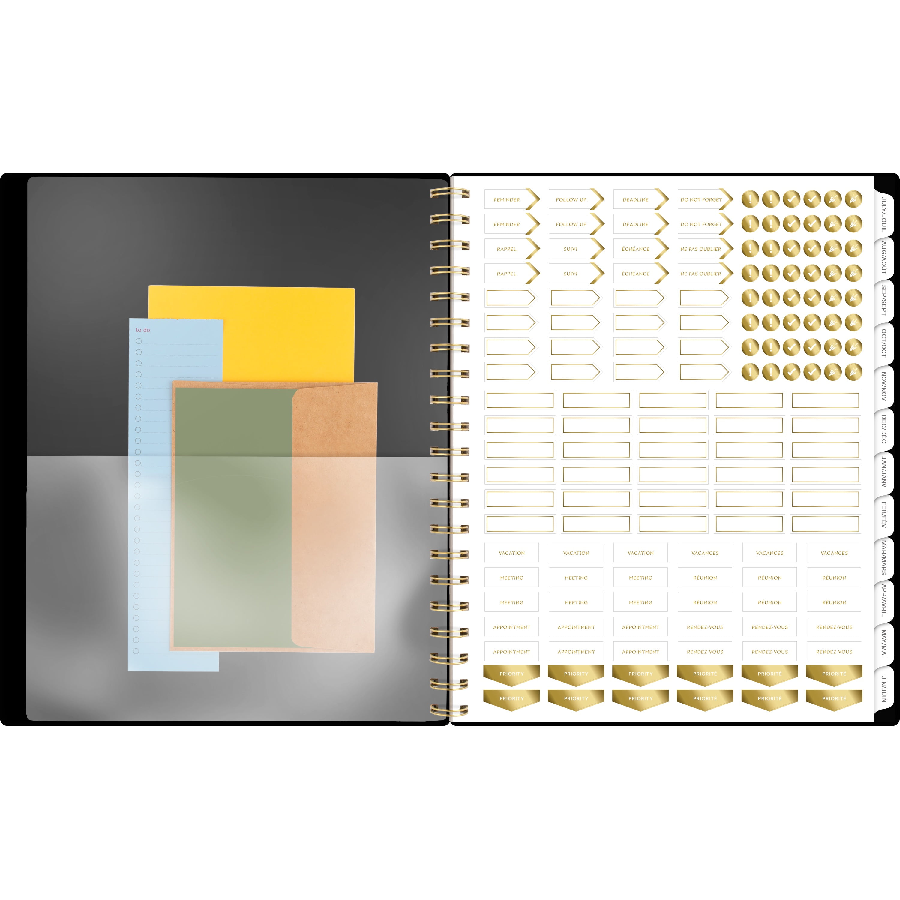 Agenda hebdomadaire Cambridge Workstyle Classic Black 2026, grand format Agenda
