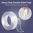 thumbnail image 3 of Double Sided Tape Heavy Duty 10FT Nano Tape Mounting Tape Strong Adhesive Strips Sticky Multipurpose Removable Transparent for Paste Items, Household (2 PCS)$$Office, 3 of 6