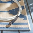 thumbnail image 3 of SAFAVIEH Beach House Vasiliki Geometric Indoor/Outdoor Runner Rug, Blue/Creme, 2'2" x 12', 3 of 9