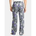 thumbnail image 3 of Nightmare Before Christmas Men's & Big Men's Jack Skulls Graphic Lounge Pants, Sizes S-2XL, 3 of 5