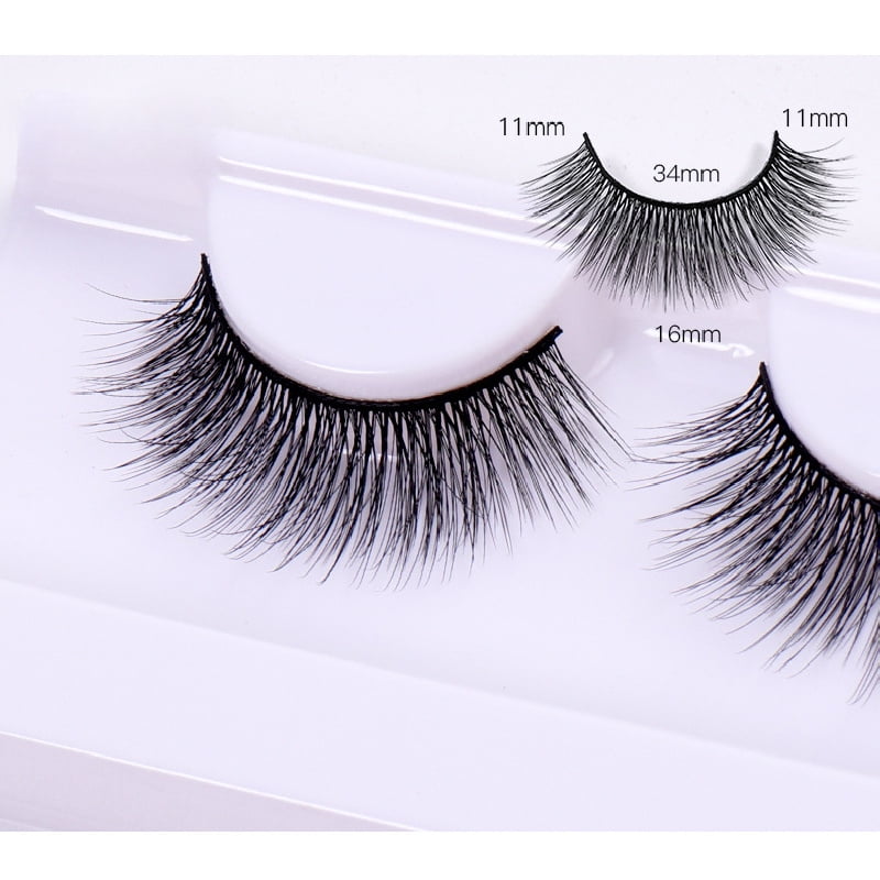 Individually Packaged Pre-Blanched Curly Natural Thick Eyelashes, 5 Pairs