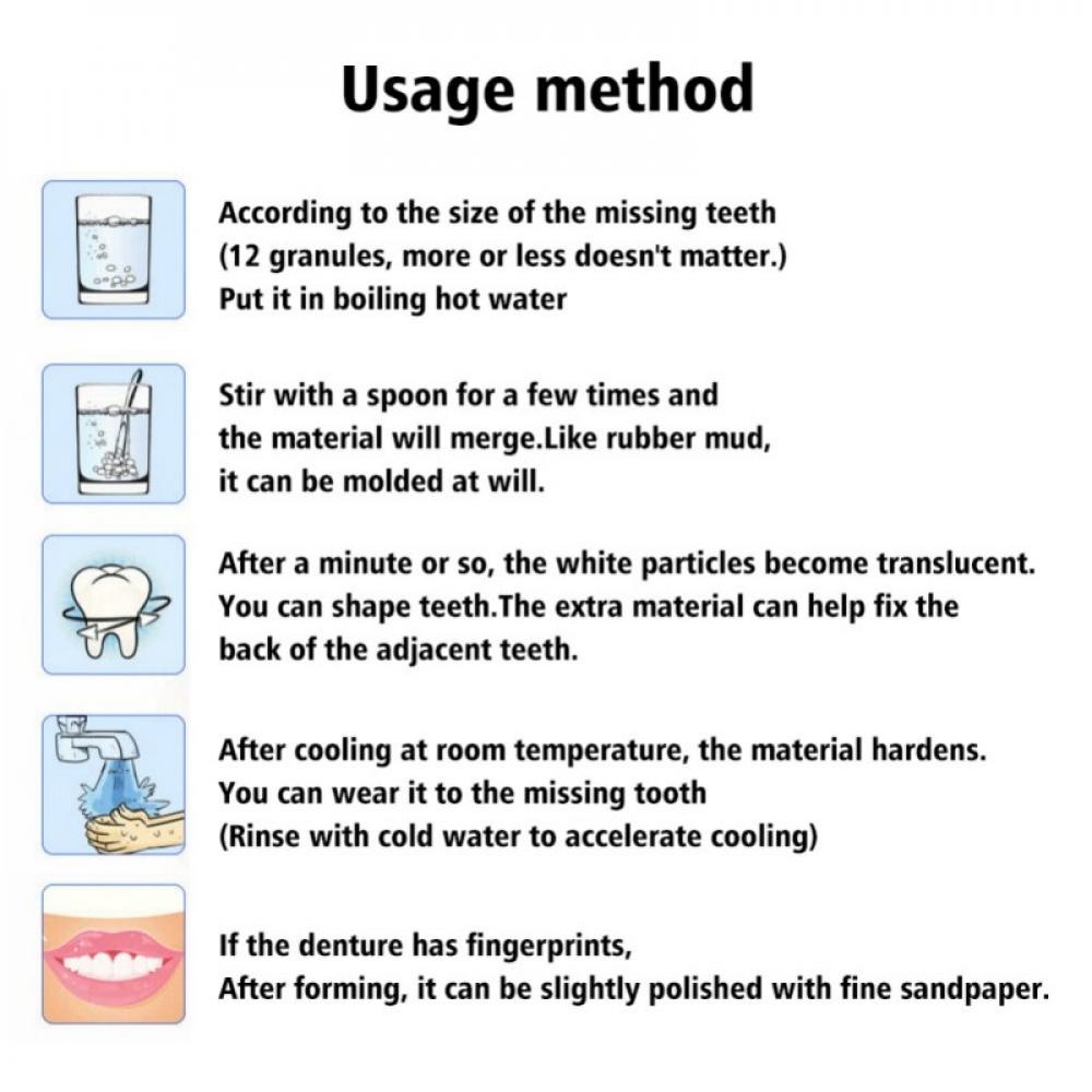 Moldable Plastic Pellets Replacement Thermal Adhesive Fitting Beads for  Fake Teeth Reheatable Reusable Moldable Crafting Plastic Moldable Sculpting  Plastic Heat Pliable Cool Hard 