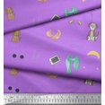 thumbnail image 3 of Soimoi Purple Satin Silk Fabric Accessories Women Decor Fabric Printed Yard 42 Inch Wide, 3 of 3