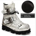 thumbnail image 3 of Botas de trabajo de cuero genuino para hombre, botas de combate militares, botas de moda Punk con calavera gótica, botas de motocicleta 50 Vintage, 3 of 5