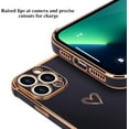 thumbnail image 3 of ZUKKASHAN for iPhone 13 Pro Max Case Cute Girls Silicone Heart Pattern Design Cases Fashion Plating Edge Ultra Thin Shockproof Protective Bumper Phone Case for iPhone 13 Pro Max, 3 of 7