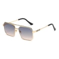 thumbnail image 1 of Lunettes de Soleil Grand Cadre double Pont pour Hommes Doré, 1 of 4