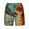 thumbnail image 4 of Lsque Mens Swim Trunks Space Adventurer Cat Pattern - Bathing Suit Compression Liner - Beach Swim Shorts Swimwear - (S-3XL) - Stretch Quick Dry -Large, 4 of 9