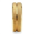 thumbnail image 3 of Tungsten Rings for Men Wedding Bands Gold Sandblast Brushed Grooved Size 6-16 (Tungsten, 9.5), 3 of 6