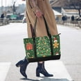 thumbnail image 4 of FORMRS Canvas Laptop Tote Bag for Women with 15.6" Computer Compartments Shoulder Handbag, Christmas Tree, 4 of 7
