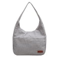 thumbnail image 1 of Bolso de hombro elegante de gran capacidad, bolso de mano para desplazamientos de clase nicho a cuadros, 1 of 5