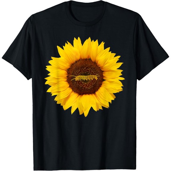 Caterpillar Gift For Women Men Butterfly Sunflower Lover T-Shirt