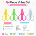 thumbnail image 7 of Artrylin 4 Pack Mini Craft & Travel Scissors - All-Purpose Tiny Sharp Detail Scissors with Protective Covers for Embroidery, Sewing, DIY, On-the-Go Projects (4 Colors, 2.56 x 1.65 in), 7 of 7