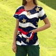 thumbnail image 3 of Womens Flowy Summer Tops, 4Th Of July Scrub Tops Women Plus Size Skew Collar Short Sleeve Workwear With Pockets Red White And Royal Blue American Flag Top Christmas Scrubs (M, Royal Blue) ZMTing, 3 of 3