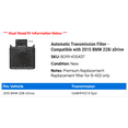 thumbnail image 2 of Automatic Transmission Filter - Compatible with 2015 BMW 228i xDrive, 2 of 2