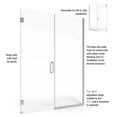 thumbnail image 2 of Basco Cela-935-59-72Cl Celesta 72" High X 59" Wide Pivot Frameless Shower Door - Nickel, 2 of 7