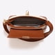 thumbnail image 3 of Bolso Hobo para axila para mujer, bolso con asa superior de retales, bolso de compras informal (marrón), 3 of 9