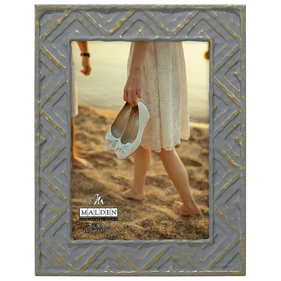 AZTEC GRAY WASH METALLIC frame by Malden - 5x7