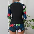 thumbnail image 5 of IDOPIP Women Two Piece Rash Guard Long Sleeve Swimsuits set UV UPF 50+ Swim Shirt Bathing Suit, 5 of 8