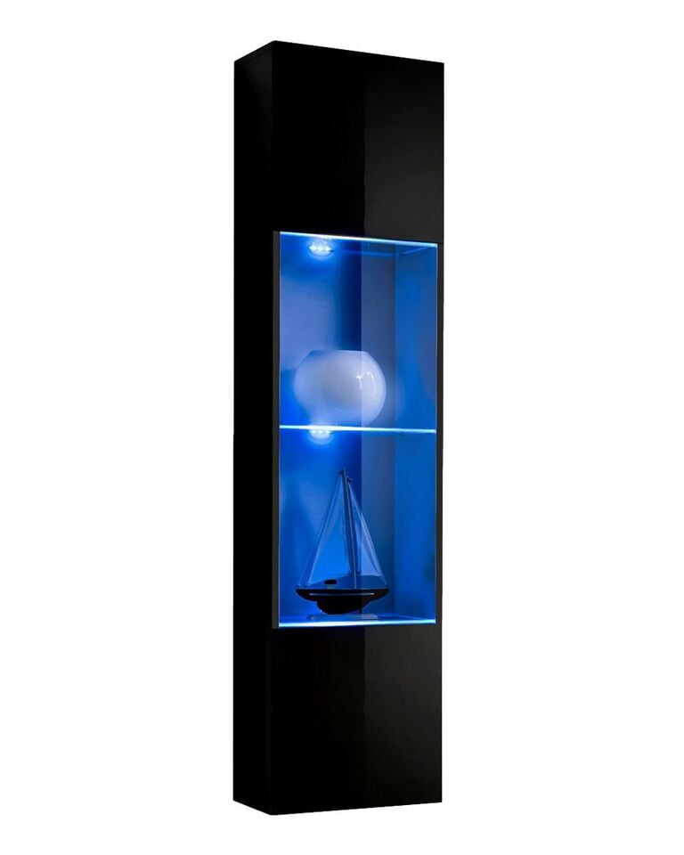 Fly Modular Wall Mounted Floating Bookcase (Type42) Black