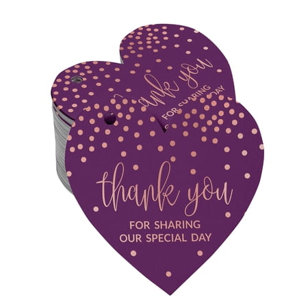 Inkdotpot Real Rose Gold Foil Thank You For Sharing Our Special Day Bridal Shower-Baby Shower-Retirement-Wedding-Birthday Tags Favor Hang Paper Tags 100 Pieces