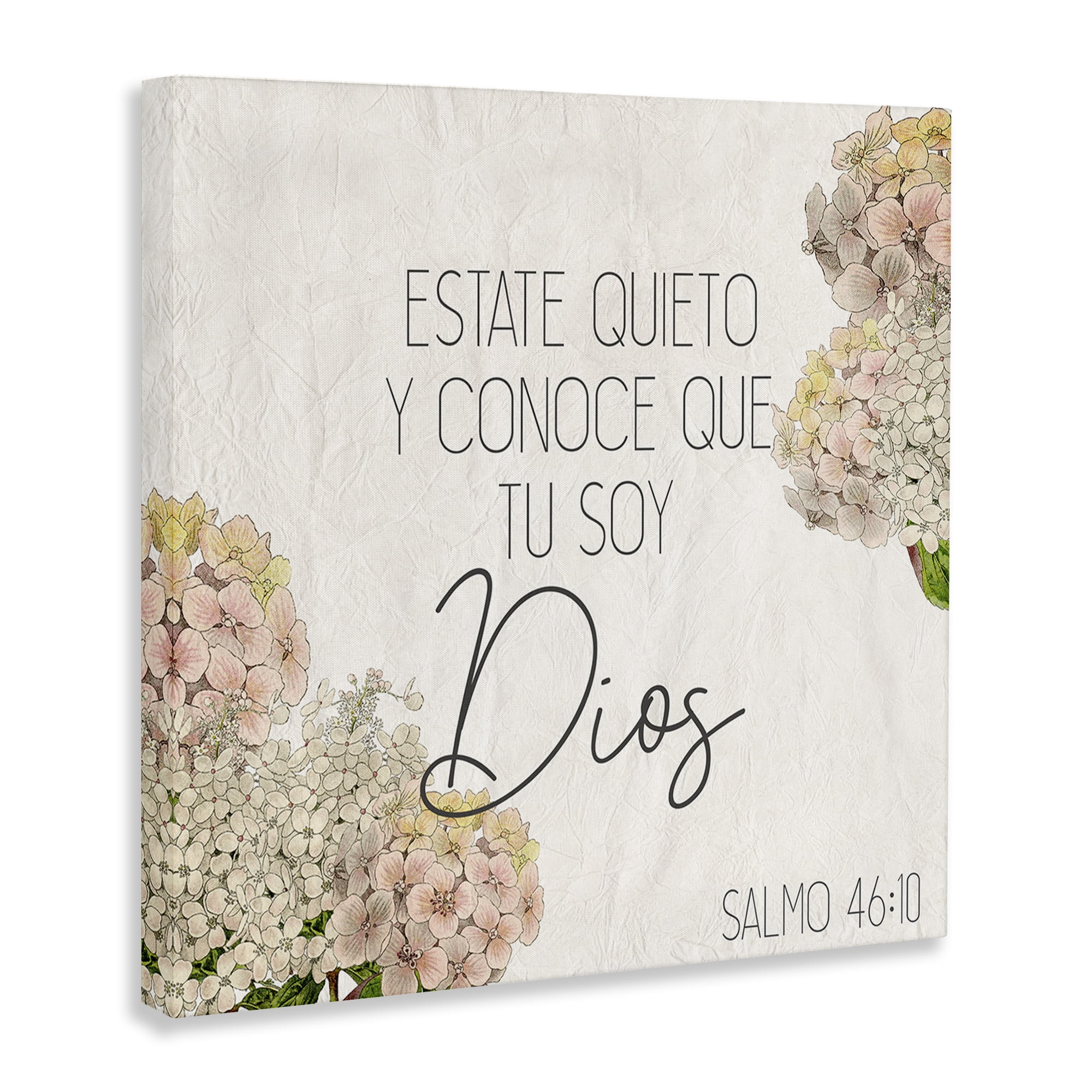 Stupell Industries Estate Quieto Salmo 46:10 Religious Quotes and Sayings Painting Wrapped Canvas Art Print Wall Art, 24 x 24