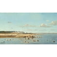 thumbnail image 2 of Paul Gauguin 18x12 Black Ornate Wood Framed Double Matted Museum Art Print Titled - Washerwomen on the Banks of the Durance (1866), 2 of 5