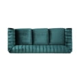 thumbnail image 4 of Pemberly Row Modern / Contemporary Velvet Sofa in Teal and Dark Brown, 4 of 13