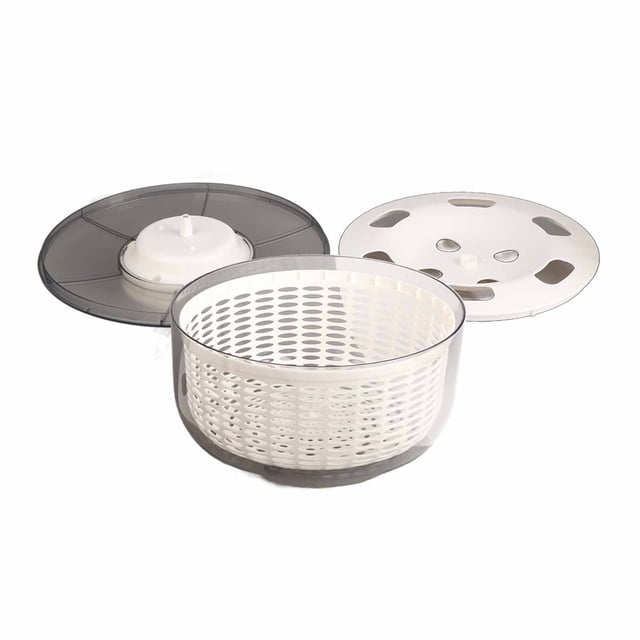 Lavadora secadora y escurridor de verduras, centrifugadora de ensaladas eléctrica de 500 RPM, lavadora de verduras giratoria con acabado de lujo