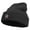 Black, variant on Hong Kong Five Petal Flower Embroidered Super Stretch Knit Watch Cap Beanie - Columbia Blue OSFM