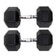 thumbnail image 1 of Par de Mancuernas hexagonales UNIFITNESS negro de 20 kg, 1 of 1