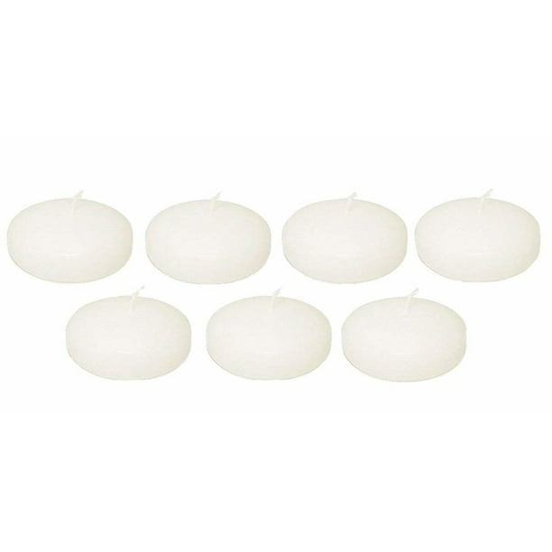 D'Light Online 3 Inch Large Pale Ivory Floating Candles Case of 72