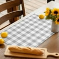 thumbnail image 3 of Placemats Set of 6, Grey Buffalo Plaid Place Mats Check Lines Tablemats Washable Placemat Table Decoration for Kitchen Table Dinner Party Home Decor Indoor Outdoor 13x19 Inch, 3 of 9