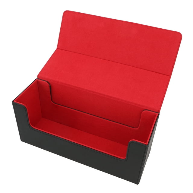 Card Storage Box, Holding 250 Cards Card Organizer Game Cards Storage Box Magnetic Closure Design Soft PU Leather Card Deck Holder Card for Trading Cards Tarot Cards