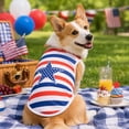 thumbnail image 6 of Yhmxh American Flag Striped Star Dog Vest, Breathable Mesh Sleeveless Pet T-Shirt, Patriotic USA Themed Puppy Clothes for Independence Day, Summer Daily Walking and Holiday Party Dress Up, 6 of 7
