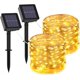thumbnail image 1 of Paquete de 2 luces solares de 12 m/40 pies 100 LED para jardín al aire libre con mando a distancia, impermeable, 8 modos, luces solares para picar, luces de cadena de hadas alimentadas por energía sol JFHHH pequeña, 1 of 5