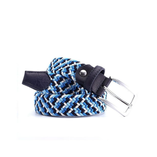 Minnieouse Cinturón trenzado Mujeres Hombres Pantalones Cintura Ropa decorativa Cintura Banda Casual Holeless Pin Hebilla Correa de nylon Transpirable Cinturones tipo 13 Minnieouse AP012253-13